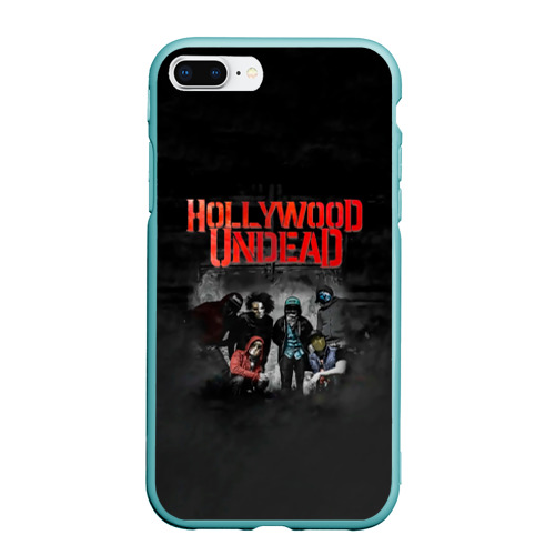 Чехол для iPhone 7Plus/8 Plus матовый Hollywood Undead - Голливудская нежить, цвет мятный