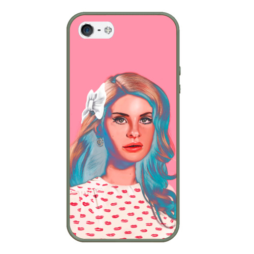 Чехол для iPhone 5/5S матовый Sweet Lana, цвет темно-зеленый