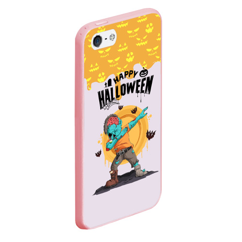 Чехол для iPhone 5/5S матовый Dab zombie halloween, цвет баблгам - фото 3