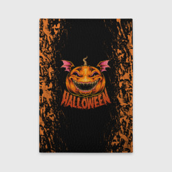 Обложка для автодокументов Веселая тыква на хеллоуин