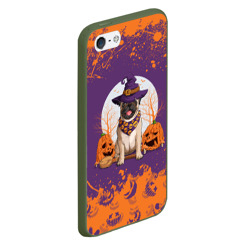 Чехол для iPhone 5/5S матовый Мопс на хэллоуин - фото 2