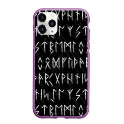 Чехол для iPhone 11 Pro Max матовый Славянские скандинавские руны рунический алфавит