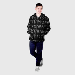 Мужская куртка 3D Славянские скандинавские руны рунический алфавит - фото 2