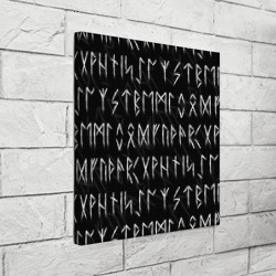 Холст квадратный Славянские скандинавские руны рунический алфавит - фото 2