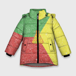 Зимняя куртка для девочек 3D Колба на фоне АПВ 3.1.8