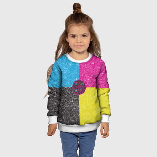 Детский свитшот 3D Октагон на фоне АПВ 4.1.14, цвет 3D печать - фото 7