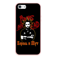 Чехол для iPhone 5/5S матовый Punk's Not Dead КиШ