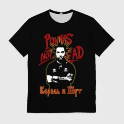 Мужская футболка 3D Punk's Not Dead КиШ