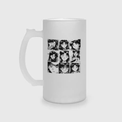 Кружка пивная матовое стекло Такая разная Мисато Сан Евангелион