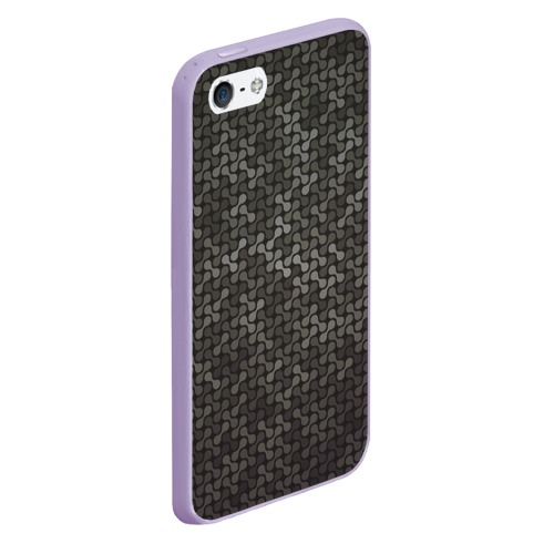 Чехол для iPhone 5/5S матовый Geometric Textures, цвет светло-сиреневый - фото 3
