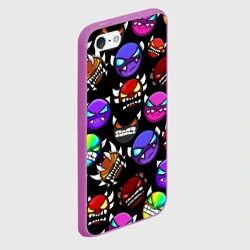 Чехол для iPhone 5/5S матовый Geometry Dash Demons - фото 2