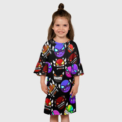Детское платье 3D Geometry Dash Demons - фото 2