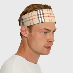 Повязка на голову 3D клетчатый принт в стиле Burberry - фото 6