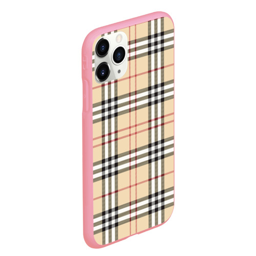 Чехол для iPhone 11 Pro Max матовый Клетчатый принт в стиле Burberry, цвет баблгам - фото 3