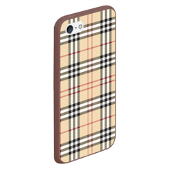 Чехол для iPhone 5/5S матовый Клетчатый принт в стиле Burberry - фото 2