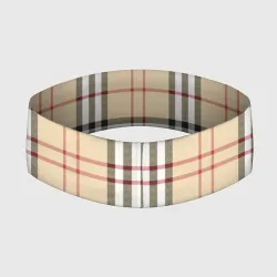 Повязка на голову 3D клетчатый принт в стиле Burberry - фото 2