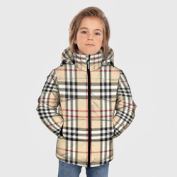 Зимняя куртка для мальчиков 3D Клетчатый принт в стиле Burberry - фото 2