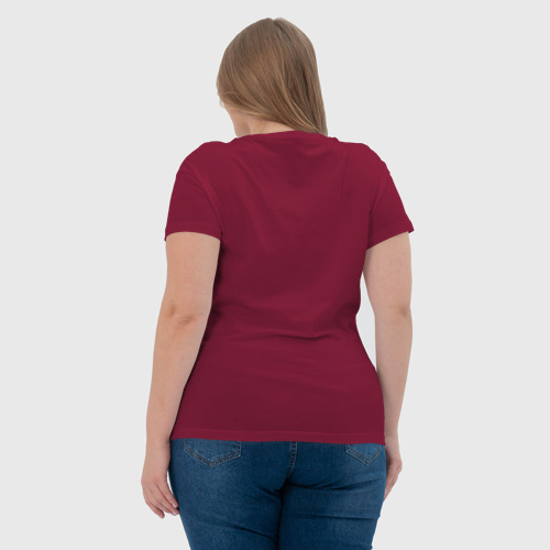 Женская футболка хлопок с принтом Танцующая девушка, вид сзади #2