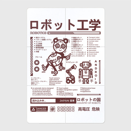 Магнитный плакат 2Х3 Робот Япония