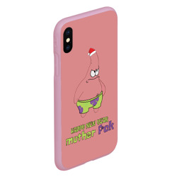 Чехол для iPhone XS Max матовый Patrick star happy new year mother faka - фото 2