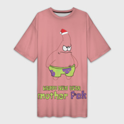 Платье-футболка 3D Patrick star happy new year mother faka