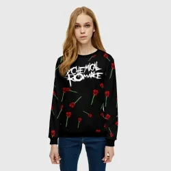 Женский свитшот 3D My chemical romance розы MCR roses - фото 2