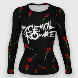 Женский рашгард 3D My chemical romance розы MCR roses