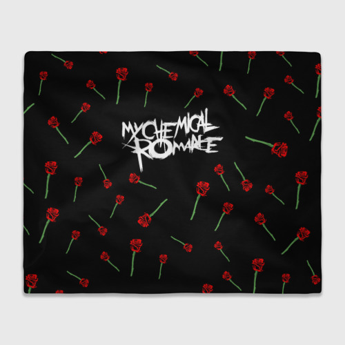 Плед 3D My chemical romance розы MCR roses, цвет 3D (велсофт)