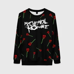 Женский свитшот 3D My chemical romance розы MCR roses