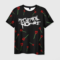 Мужская футболка 3D My chemical romance розы MCR roses