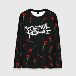 Мужской лонгслив 3D My chemical romance розы MCR roses