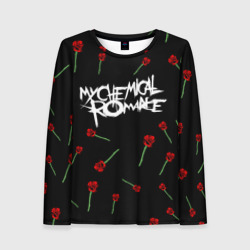 Женский лонгслив 3D My chemical romance розы MCR roses