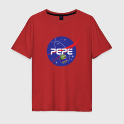 Мужская футболка хлопок Oversize Pepe space NASA