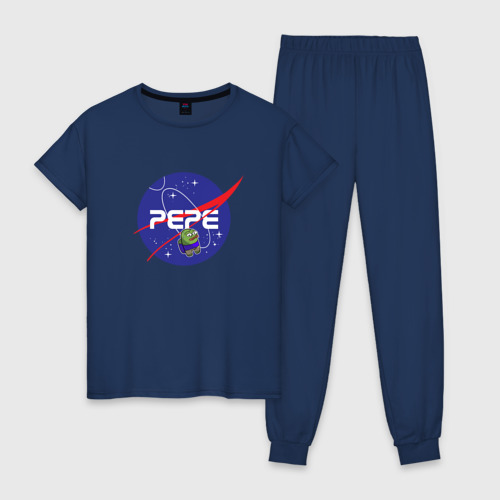 Женская пижама хлопок Pepe space NASA, цвет темно-синий