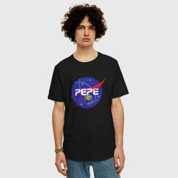 Мужская футболка хлопок Oversize Pepe space NASA - фото 2