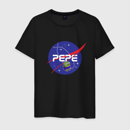 Мужская футболка хлопок Pepe space NASA, цвет черный