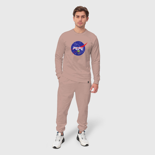 Мужской костюм хлопок Pepe space NASA, цвет пыльно-розовый - фото 3