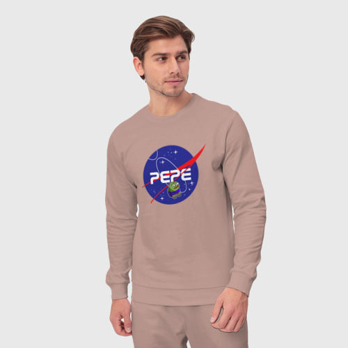 Мужской костюм хлопок Pepe space NASA, цвет пыльно-розовый - фото 5