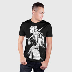 Мужская футболка 3D Slim Гинтоки Саката держит меч Гинтама - фото 2