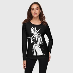 Женский лонгслив 3D Гинтоки Саката держит меч Гинтама - фото 2