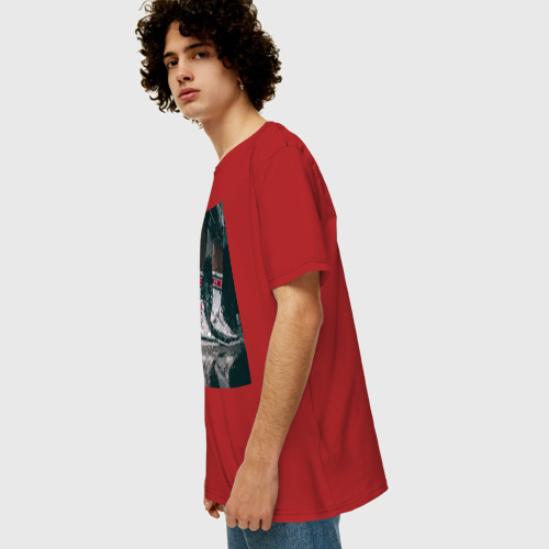 Мужская футболка хлопок Oversize с принтом Air jordan painting, вид сбоку #3