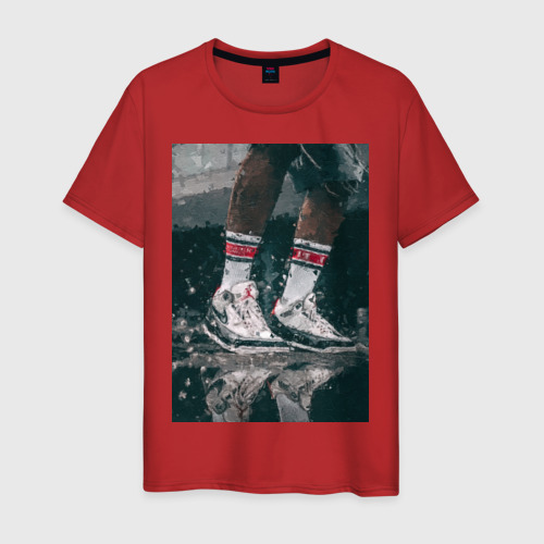 Мужская футболка хлопок с принтом Air Jordan painting, вид спереди #2