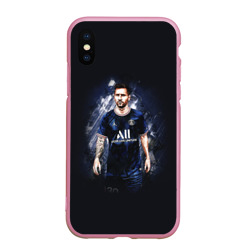 Чехол для iPhone XS Max матовый Lionel Messi Paris Saint-Germain