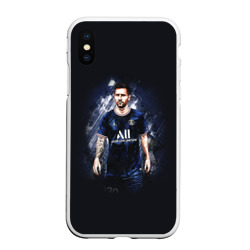 Чехол для iPhone XS Max матовый Lionel Messi Paris Saint-Germain