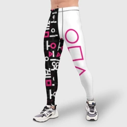 Мужские тайтсы 3D Игра в кальмара, стражи - фото 2