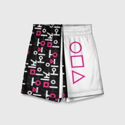 Детские спортивные шорты 3D Игра в кальмара, стражи