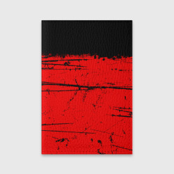 Обложка для паспорта матовая кожа Красный гранж red grunge