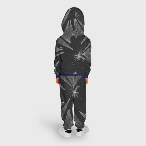 Детский костюм с толстовкой 3D Геометри Даш осколки Geometry Dash, цвет синий - фото 4