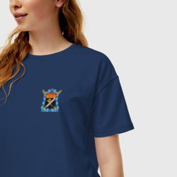 Женская футболка хлопок Oversize Терское КазВ с Эмблемой - фото 2