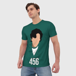 Мужская футболка 3D Номер 456 || Игра в кальмара - фото 2